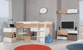 FRONTI Patrová postel BLOG M21 + psací stůl 15060
