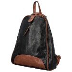 Trendy dámský koženkový kabelko-batůžek Lykos, černý