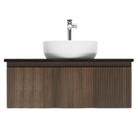 Koupelnová skříňka s umyvadlem a baterií SAT Evolution 98x30x44,8 cm ořech mat SATEVO100NADBUB SATEVO100NADBUB