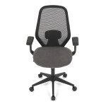 Židle kancelářská, látka černá, houpací mechanismus, kolečka pro tvrdé povrchy