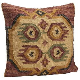 MADAM STOLTZ Tkaný povlak na polštář Jute 50 × 50 cm, hnědá barva, textil
