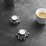 GEJST Magnetický svícen na čajovou svíčku Molekyl 1 – Chrome, stříbrná barva