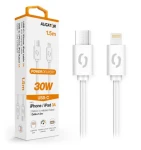 Aligator Datový kabel POWER 30W / USB-C/Lightning 3A 1 / 1.5m / bílý (DATKP51)