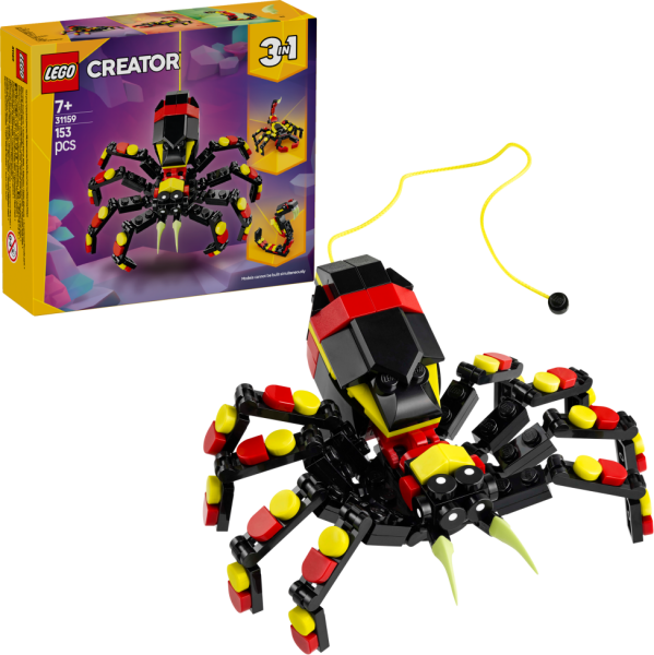 LEGO® Creator 3v1 31159 Divoká zvířata: Překvapivý pavouk - LEGO® Creator