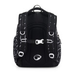 Studentský batohový 3-dílný set Bagmaster NOMAD 25 A ČERNO-BÍLÝ (batoh,pouzdro)