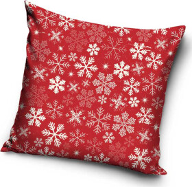 Vánoční povlak na polštářek Bílé Vločky
