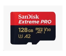 SanDisk micro SDXC karta 128GB Extreme PRO (200 MB/s Class 10, UHS-I U3 V30) + adaptér EDF_493411