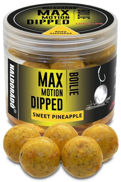 Haldorádó Boilies v dipu Dipped Max Motion 20mm 80g - Sladký ananas,Haldorádó Boilies v dipu Dipped Max Motion 20mm 80g - Sladký ananas