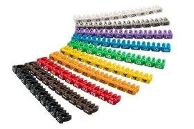 Goobay Označovací klipy na kabel s čísly / Označovací klipy / 10x10 ks / do O 2,5 mm (zvpzn01)