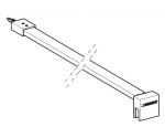 GEBERIT - Vzpěra 120 cm, stříbrná 154.283.00.1