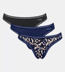 Dámské kalhotky GO Crush String C3P - BLUE - modré M008 - SLOGGI BLUE L