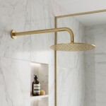 REA - Kulaté sprchové rameno JS-9021 40cm Brush gold REA-P6850
