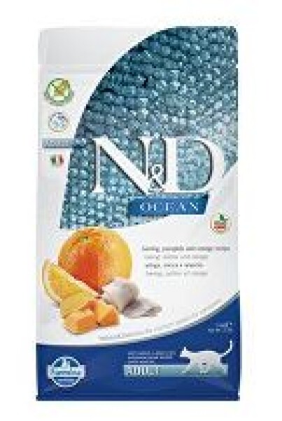 N&D OCEAN CAT GF Adult Herring, Pumpkin & Orange 1,5kg