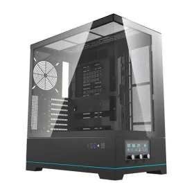 Darkflash DY451 černá / Počítačová skříň / ATX Mid Tower / Tvrzené sklo / Bez ventilátorů (DY451 Black WITHOUT)