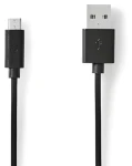 Nedis USB 2.0 kabel černá / Kabel USB / USB-A - Micro-B / 480 Mbps / 5 m (CCGP60500BK50)