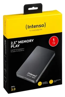 Intenso Memory Play 1TB černá / Externí disk / 2.5" / USB 3.0 / R: 85 MB/s / W: 75 MB/s (6021460)