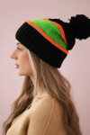 Dámská čepice Kinga K297 black+orange+green neon UNI