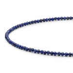 Korálkový náhrdelník Anais - Lapis Lazuli, stříbro 925/1000, Modrá 45 cm + 3 cm (prodloužení)