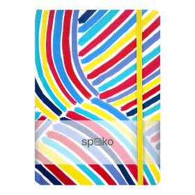 Zápisník linkovaný A5 Spoko, 75g, 96 str.- Creative V (modrý štětec)