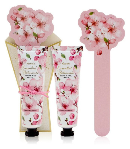 Set péče o ruce ESSENTIAL BOTANICS s pilníkem Třešňový květ 30ml