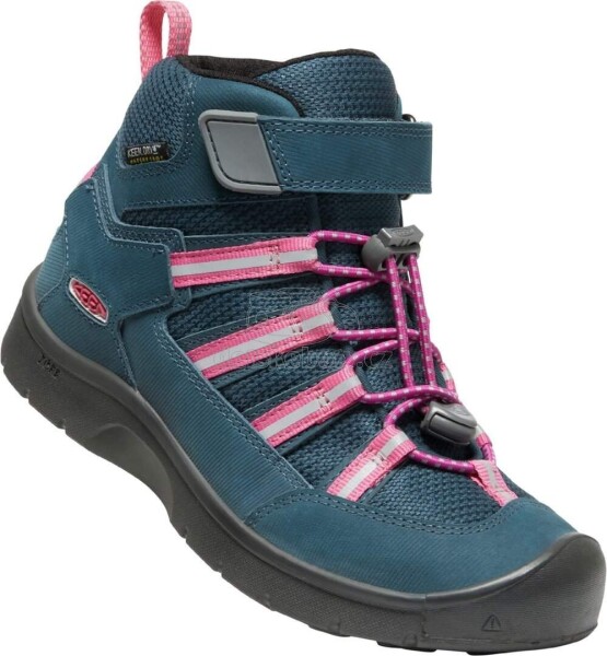 Dětské celoroční boty Keen Hikeport Sport Mid WP Youth blue wing teal/fruit dove Velikost: