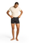 Pánské merino boxerky ICEBREAKER Mens 150 Anatomica Boxers Explore More, Black/Aop velikost: S