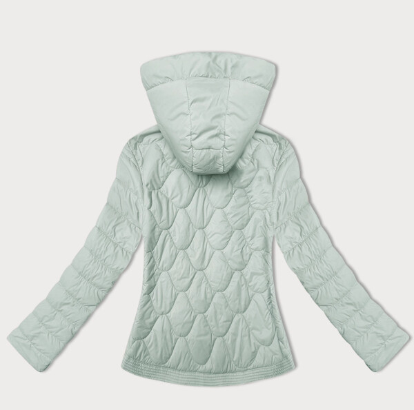 Krátká dámská prošívaná bunda v mátové barvě J Style (16M9239-156) odstíny zelené XL (42)