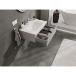 MEXEN/S - Orio koupelnová skříňka 70 cm s umyvadlem Vela, 1 šuplík, šedá mat/bílá mat 91A10-07023-1-BF62-W23M01