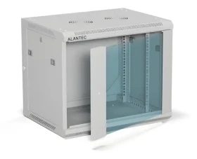 Alantec nástěnný rozvaděč 19" 9U 600x450 šedý / Rozvaděč / 19" / 9U / 600x450 mm / skleněné dveře (SW-9U-600-450-01-SF)