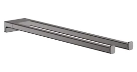 Hansgrohe AddStoris kartáčovaný černý chrom / Držák ručníků dvojitý / délka 45 cm (41770340)