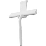 CERANO - Závěsná stěrka do sprchového koutu - s držákem - bílá matná - 23x21,5 CER-664633