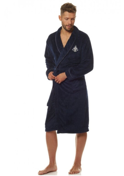 Pánský župan L&L 2114 Tm. modrá M