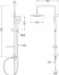 MEXEN/S - X17 chrom sprchový sloup 798171791-00