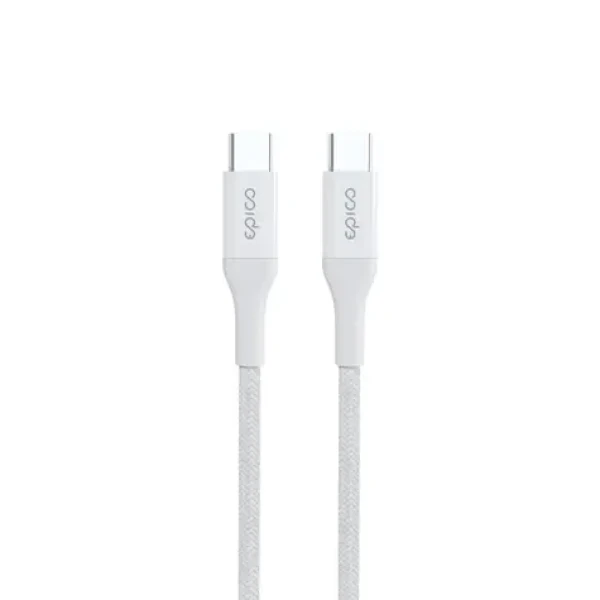Epico pletený PD kabel USB-C na USB-C 2m bílá (9915141100001)