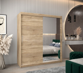 Šatní skříň Abi T2 Barva korpusu: Dub Sonoma, Rozměry: 180 cm, Dveře: Dub sonoma