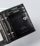 Trendy dámská kožená peněženka Cavaldi Sage, černá