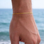 Pánský náramek Tobias Gold - ocelový řetízek, chirurgická ocel, Zlatá 18 cm + 2 cm (prodloužení)