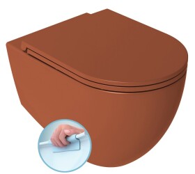 ISVEA - INFINITY závěsná WC mísa, Rimless, 36,5x53cm, terracotta 10NF02005-2U