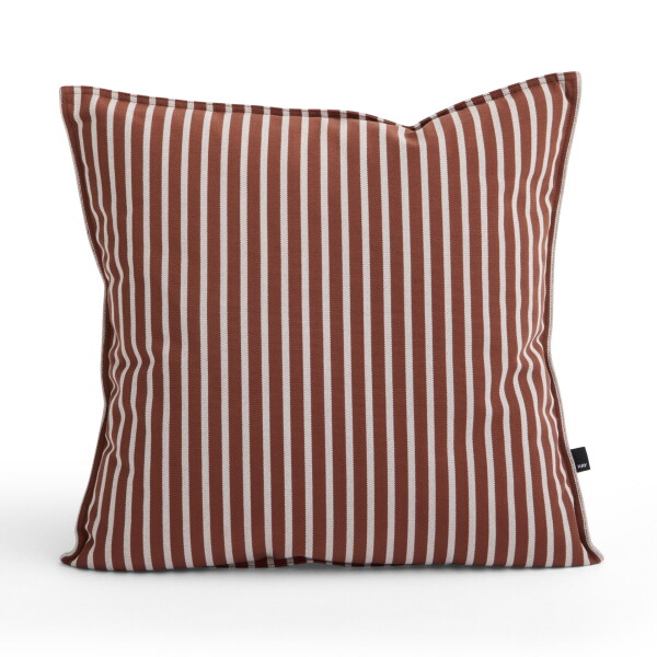 HAY Venkovní polštář Terrazza Terracotta Bold Stripe 50 × 50 cm, hnědá barva