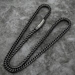 Ocelový náhrdelník Nicolas - 5 mm, vintage, 70 cm Vintage