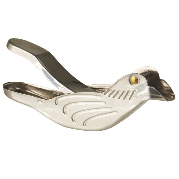 Ib Laursen Ruční lis na citron Bird Shaped, stříbrná barva, kov
