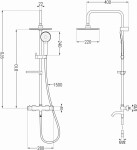 MEXEN/S - KX40 vanový sloup s termostatickou baterií, grafit 779004091-66