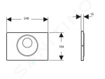 GEBERIT - Sigma10 Elektronické ovládání splachování, bateriové napájení, easy to clean, matná černá 115.891.16.6