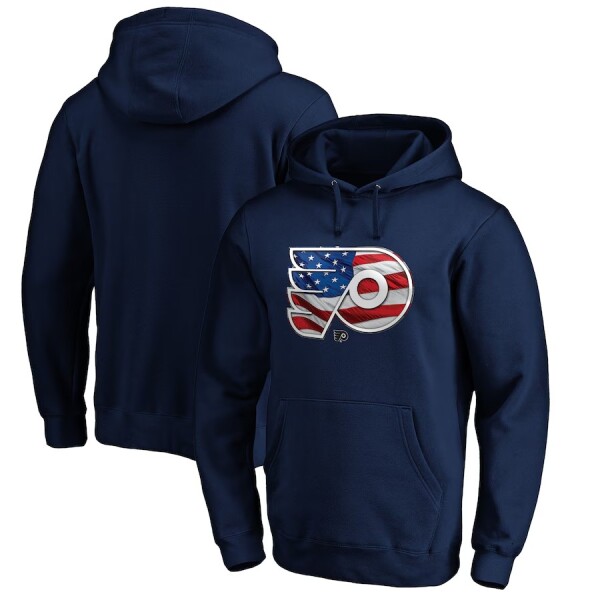 Fanatics Pánská mikina Philadelphia Flyers NHL Banner Wave Logo Pullover Hoodie - Navy Velikost: S