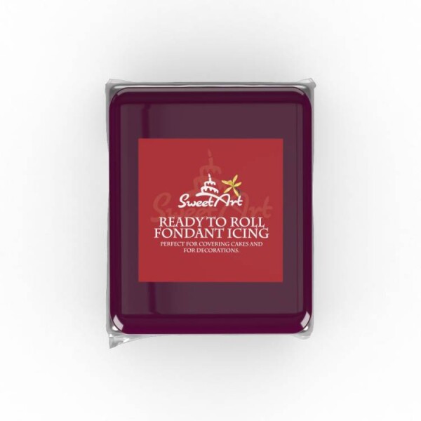 SweetArt potahovací a modelovací hmota vanilková Burgundy (250g)