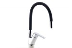 NOVASERVIS - Dřezová baterie s černým flexi ramenem Metalia 54, chrom 54014F,0C