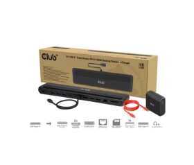 Club3D Dokovací stanice USB-C 12v1, 2xHDMI, 1xDP, 2xUSB-C, 3xUSB, 1xRJ45, 1x3.5mm, černá EDF_795312