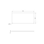 SAPHO - PREMIO deska kompozit 102x1,2x48,5cm, černá mat PRE100-3535