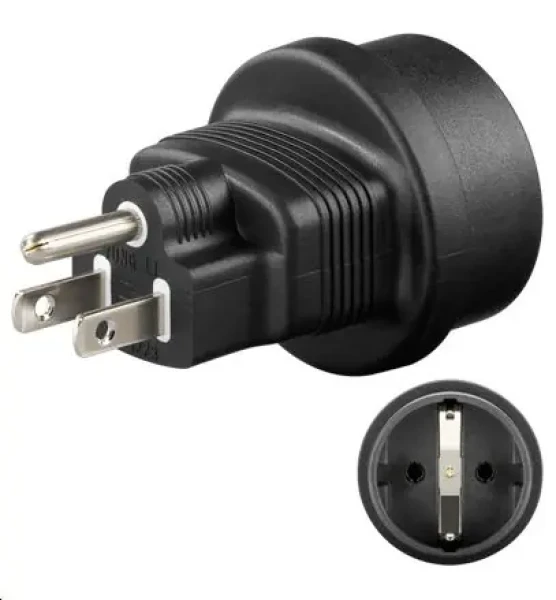 MicroConnect Univerzální adapter US - Schuko černá (PETRAVEL3)