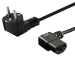 SAVIO CL-116 černá / Napájecí kabel / IEC C13 / 1,8 m / úhlový konektor (CL-116)